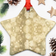 Light Circles, Brown Yellow Color Ornament (star)  by picsaspassion