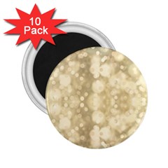 Light Circles, Brown Yellow Color 2 25  Magnets (10 Pack) 