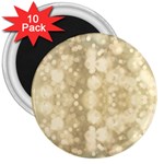 Light Circles, Brown Yellow color 3  Magnets (10 pack)  Front