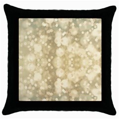 Light Circles, Brown Yellow Color Throw Pillow Case (black)