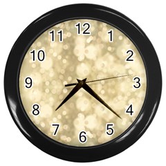 Light Circles, Brown Yellow Color Wall Clocks (black)