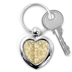 Light Circles, Brown Yellow Color Key Chains (heart) 