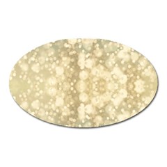 Light Circles, Brown Yellow Color Oval Magnet by picsaspassion