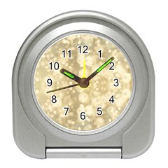 Light Circles, Brown Yellow Color Travel Alarm Clocks