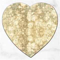 Light Circles, Brown Yellow Color Jigsaw Puzzle (heart)