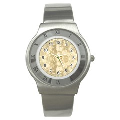 Light Circles, Brown Yellow Color Stainless Steel Watch