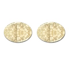 Light Circles, Brown Yellow Color Cufflinks (oval)