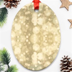 Light Circles, Brown Yellow Color Oval Ornament (two Sides)