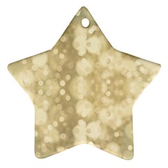 Light Circles, Brown Yellow Color Star Ornament (two Sides) 