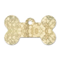 Light Circles, Brown Yellow Color Dog Tag Bone (one Side)