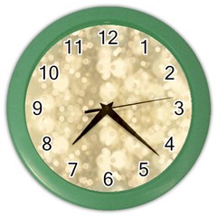 Light Circles, Brown Yellow Color Color Wall Clocks