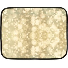 Light Circles, Brown Yellow Color Double Sided Fleece Blanket (mini)  by picsaspassion