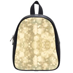 Light Circles, Brown Yellow Color School Bags (small) 