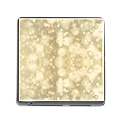 Light Circles, Brown Yellow Color Memory Card Reader (square) by picsaspassion