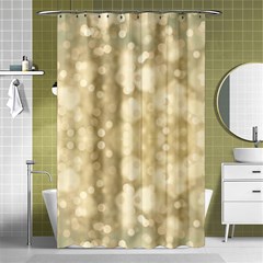 Light Circles, Brown Yellow Color Shower Curtain 48  X 72  (small) 