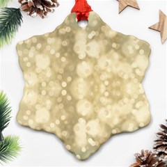 Light Circles, Brown Yellow Color Ornament (snowflake) 