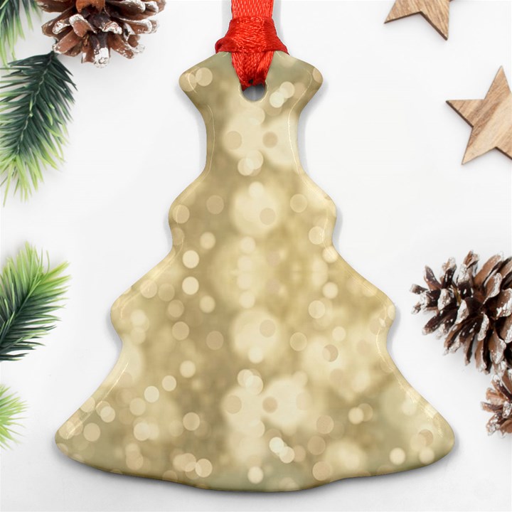 Light Circles, Brown Yellow color Ornament (Christmas Tree)