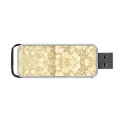 Light Circles, Brown Yellow Color Portable Usb Flash (one Side)