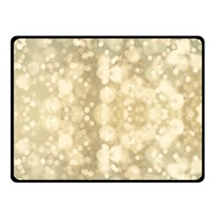 Light Circles, Brown Yellow Color Double Sided Fleece Blanket (small) 