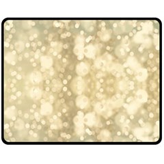 Light Circles, Brown Yellow Color Double Sided Fleece Blanket (medium) 