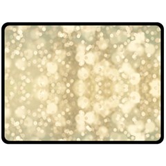 Light Circles, Brown Yellow Color Double Sided Fleece Blanket (large) 