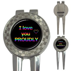 I Love You Proudly 3-in-1 Golf Divots by Valentinaart