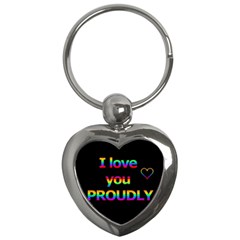 I Love You Proudly Key Chains (heart) 