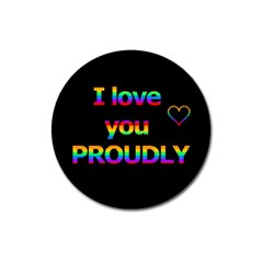 I Love You Proudly Magnet 3  (round) by Valentinaart