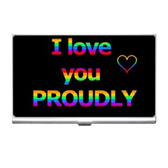 I Love You Proudly Business Card Holders by Valentinaart