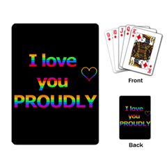 I Love You Proudly Playing Card by Valentinaart