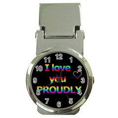 I Love You Proudly Money Clip Watches by Valentinaart