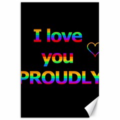 I Love You Proudly Canvas 20  X 30   by Valentinaart