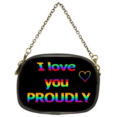 I Love You Proudly Chain Purses (one Side)  by Valentinaart