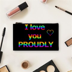 I Love You Proudly Cosmetic Bag (small) 