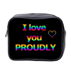 I Love You Proudly Mini Toiletries Bag 2-side by Valentinaart