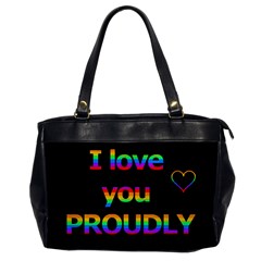 I Love You Proudly Office Handbags by Valentinaart