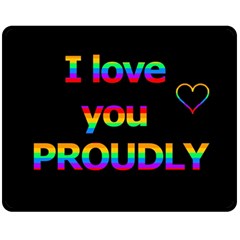 I Love You Proudly Fleece Blanket (medium)  by Valentinaart