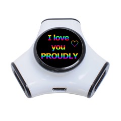 I Love You Proudly 3-port Usb Hub by Valentinaart