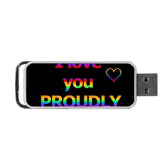 I Love You Proudly Portable Usb Flash (one Side) by Valentinaart