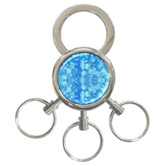 Light Circles, Dark And Light Blue Color 3-ring Key Chains