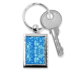 Light Circles, Dark And Light Blue Color Key Chains (rectangle)  by picsaspassion