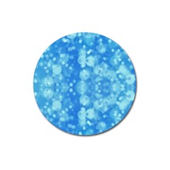 Light Circles, Dark And Light Blue Color Magnet 3  (round) by picsaspassion