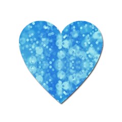 Light Circles, Dark And Light Blue Color Heart Magnet by picsaspassion