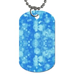 Light Circles, Dark And Light Blue Color Dog Tag (one Side) by picsaspassion