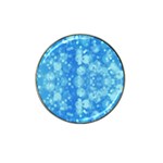 Light Circles, dark and light blue color Hat Clip Ball Marker (4 pack) Front