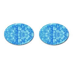 Light Circles, Dark And Light Blue Color Cufflinks (oval)