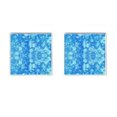 Light Circles, Dark And Light Blue Color Cufflinks (square)