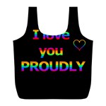 I love you proudly Full Print Recycle Bags (L)  Front