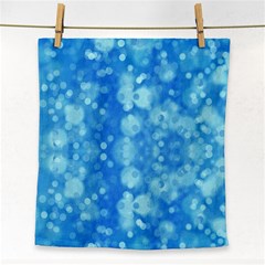 Light Circles, Dark And Light Blue Color Face Towel