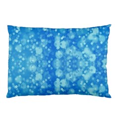 Light Circles, Dark And Light Blue Color Pillow Case by picsaspassion